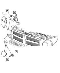 Headlamp Park And Turn Lamp, Left - Mopar (55078017AI)