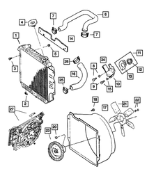 Engine Cooling Radiator - Mopar (55037652AA)